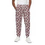 Creepy Red Eyeball Pattern Print Cotton Pants