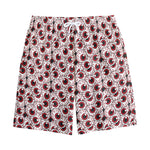 Creepy Red Eyeball Pattern Print Cotton Shorts