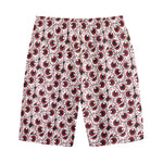 Creepy Red Eyeball Pattern Print Cotton Shorts