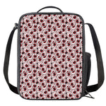 Creepy Red Eyeball Pattern Print Crossbody Lunch Bag