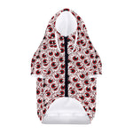 Creepy Red Eyeball Pattern Print Dog Zip Up Hoodie