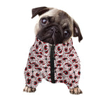 Creepy Red Eyeball Pattern Print Dog Zip Up Jacket