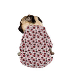 Creepy Red Eyeball Pattern Print Dog Zip Up Jacket