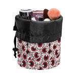 Creepy Red Eyeball Pattern Print Drawstring Makeup Bag