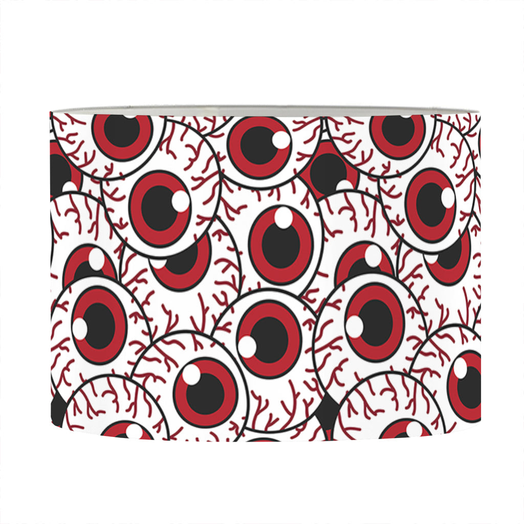 Creepy Red Eyeball Pattern Print Drum Lamp Shade