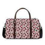 Creepy Red Eyeball Pattern Print Duffle Bag