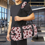 Creepy Red Eyeball Pattern Print Gym Bag