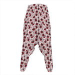Creepy Red Eyeball Pattern Print Hammer Pants