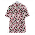 Creepy Red Eyeball Pattern Print Hawaiian Shirt