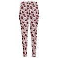 Creepy Red Eyeball Pattern Print High-Waisted Pocket Leggings