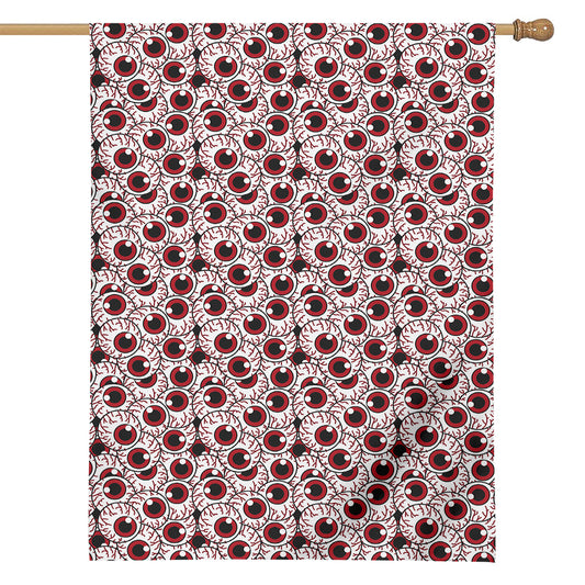 Creepy Red Eyeball Pattern Print House Flag