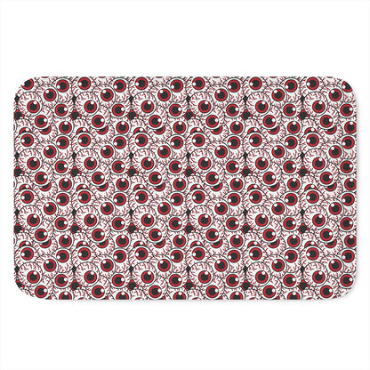Creepy Red Eyeball Pattern Print Indoor Door Mat