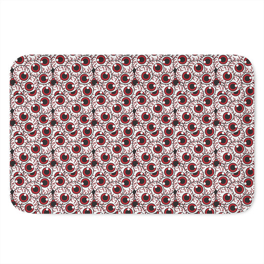 Creepy Red Eyeball Pattern Print Indoor Door Mat