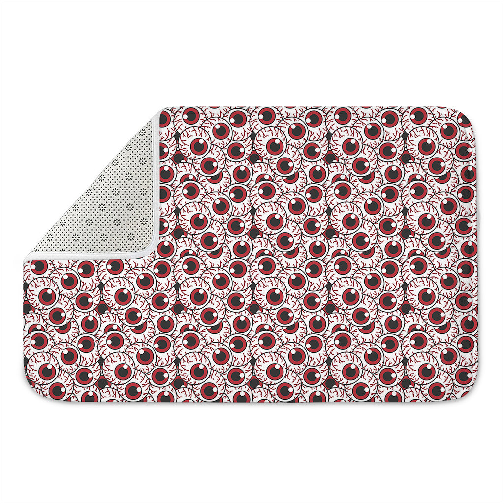 Creepy Red Eyeball Pattern Print Indoor Door Mat