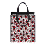 Creepy Red Eyeball Pattern Print Insulated Lunch Tote