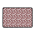 Creepy Red Eyeball Pattern Print Kitchen Mat