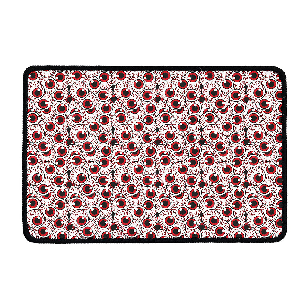 Creepy Red Eyeball Pattern Print Kitchen Mat