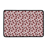 Creepy Red Eyeball Pattern Print Kitchen Mat