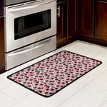 Creepy Red Eyeball Pattern Print Kitchen Mat