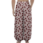Creepy Red Eyeball Pattern Print Lantern Pants