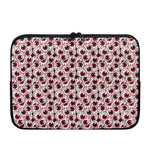Creepy Red Eyeball Pattern Print Laptop Sleeve