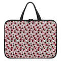 Creepy Red Eyeball Pattern Print Laptop Sleeve With Handle
