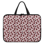 Creepy Red Eyeball Pattern Print Laptop Sleeve With Handle