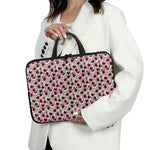 Creepy Red Eyeball Pattern Print Laptop Sleeve With Handle