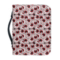 Creepy Red Eyeball Pattern Print Leather Bible Cover