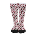Creepy Red Eyeball Pattern Print Long Socks