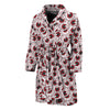 Creepy Red Eyeball Pattern Print Men's Bathrobe