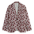 Creepy Red Eyeball Pattern Print Men's Blazer