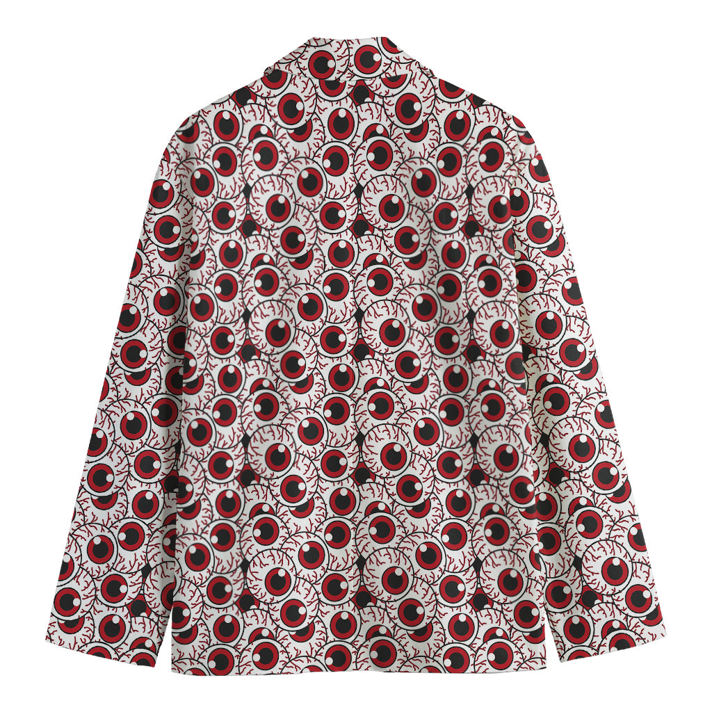 Creepy Red Eyeball Pattern Print Men's Blazer