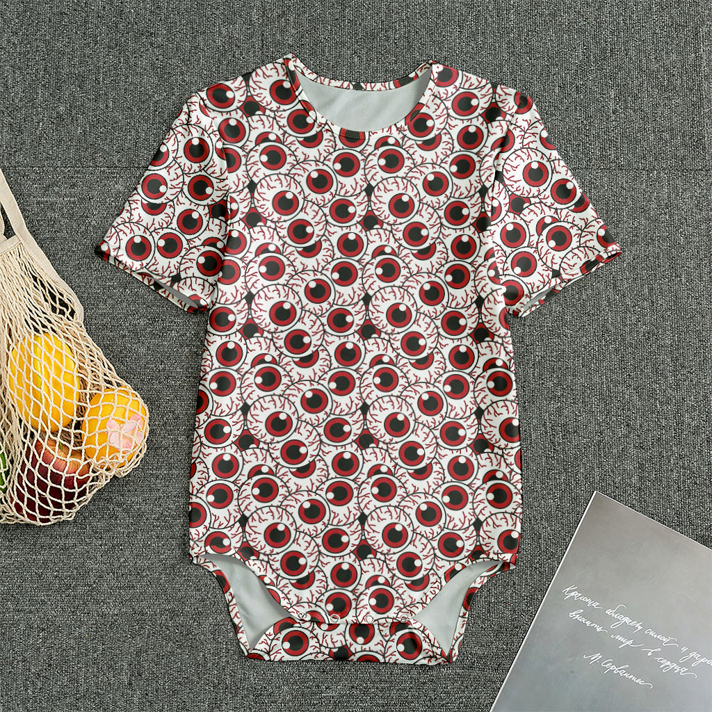 Creepy Red Eyeball Pattern Print Men's Bodysuit
