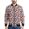 Creepy Red Eyeball Pattern Print Men's Bomber Jacket