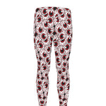 Creepy Red Eyeball Pattern Print Men's leggings
