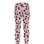 Creepy Red Eyeball Pattern Print Men's leggings