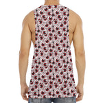 Creepy Red Eyeball Pattern Print Men's Muscle Tank Top