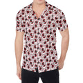 Creepy Red Eyeball Pattern Print Men's Shirt