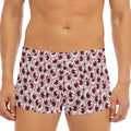Creepy Red Eyeball Pattern Print Men's Short Boxer Briefs