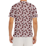 Creepy Red Eyeball Pattern Print Men's Short Sleeve Rash Guard