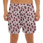 Creepy Red Eyeball Pattern Print Men's Split Running Shorts