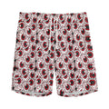 Creepy Red Eyeball Pattern Print Men's Athletic Shorts