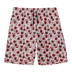 Creepy Red Eyeball Pattern Print Men's Swim Trunks