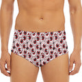Creepy Red Eyeball Pattern Print Men's Triangle Swim Briefs