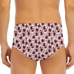 Creepy Red Eyeball Pattern Print Men's Triangle Swim Briefs