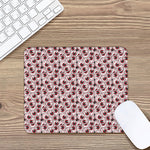 Creepy Red Eyeball Pattern Print Mouse Pad