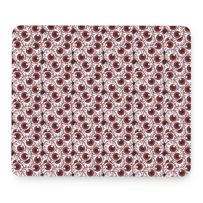 Creepy Red Eyeball Pattern Print Mouse Pad