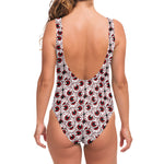 Creepy Red Eyeball Pattern Print One Piece Swimsuit