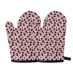Creepy Red Eyeball Pattern Print Oven Mitts